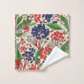 Japanse blauwe en rode bessen bad handdoek (Wasdoekje)