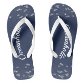 Japanse blauwe golf patroon teenslippers (Voetbed)