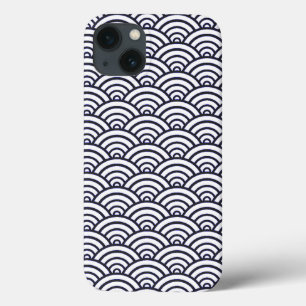 Japanse Blauwe Golven Seigaiha Zee iPhone 13 Hoesje
