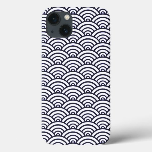 Japanse Blauwe Golven Seigaiha Zee Case-Mate iPhone Case (Achterkant)