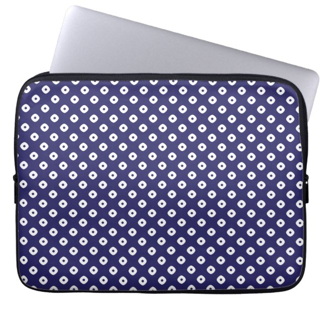 Japanse blauwe laptophoes laptop sleeve (Voorkant)