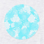 Japanse bloem blauwe patronen labels (Design 1)