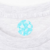 Japanse bloem blauwe patronen labels (Aangebracht)