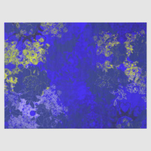 Japanse bloem blauwe patronen tissuepapier