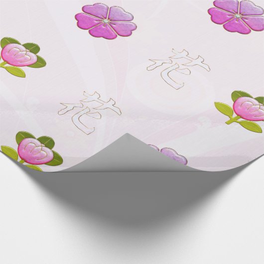 Japanse bloem cadeaupapier (Hoek)