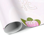 Japanse bloem cadeaupapier (Rol Hoek)