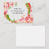 Japanse bloem dank u kaarten notitiekaartje (Voorkant / Achterkant)