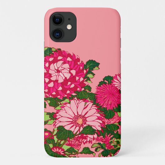 Japanse Bloem, Fuchsia en Coral Pink Case-Mate iPhone Case (Achterkant)