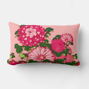 Japanse Bloem, Fuchsia en Coral Pink Lum Kussen