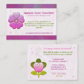 Japanse Bloem Juwelen HANDGEMAAKTE BOTANICALS OLIË Visitekaartje (Voorkant / Achterkant)