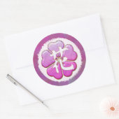 Japanse bloem ronde sticker (Envelop)