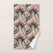 Japanse Bloem Roze Goud Bad Handdoek (Handdoek)