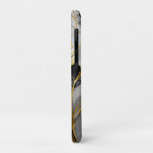Japanse Bloem Zwart Goud Case-Mate iPhone Case (Achterkant/links)