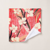 Japanse Bloemen Calm Sunset Cocktail Bad Handdoek (Wasdoekje)