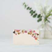 Japanse bloemen en harten Visitekaartje (Staand voorkant)