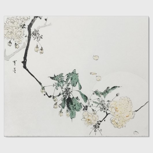 JAPANSE BLOEMEN inpakpapier (Vlak)