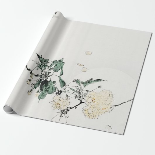 JAPANSE BLOEMEN inpakpapier (Uitgerold)