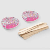 Japanse Bloemen Kersenbloesem Roze Wit Handwaaier (Niet-gemonteerd)