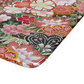 Japanse Bloemen Kersenbloesem Wit Rood Glas Snijplank (Hoek)