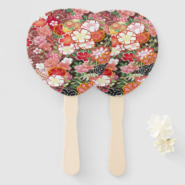 Japanse Bloemen Kersenbloesem Wit Rood Handwaaier