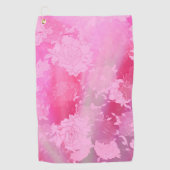 Japanse bloemen roze patronen golfhanddoek (Voorkant)