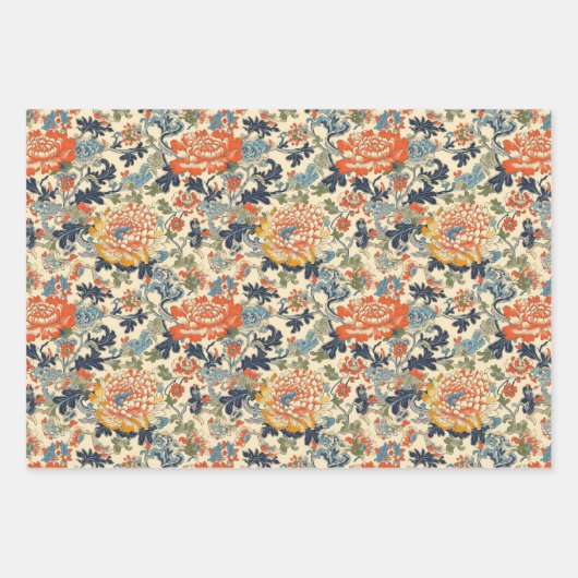 Japanse Bloemen Serie II Inpakpapier Vel (Voorkant 2)