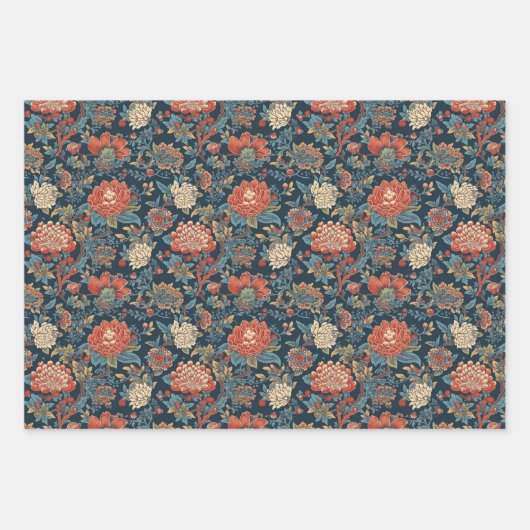 Japanse Bloemen Serie II Inpakpapier Vel (Voorkant)