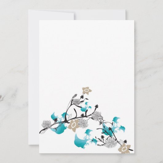 Japanse bloemen Uitnodiging (Voorkant)