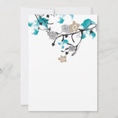 Japanse bloemen Uitnodiging (Achterkant)