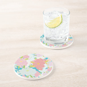 Japanse bloemen zandsteen onderzetter
