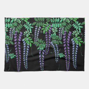Japanse BloemenKimono paarse Wisteria Theedoek