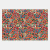 Japanse bloemenreeks inpakpapier vel (Voorkant 3)