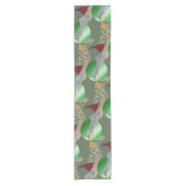 Japanse Bloementuin Pastel Pop Art Korte Tafelloper (Voorkant)