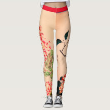 JAPANSE BLOEMKUNST GEDRUKTE LEGGINGS
