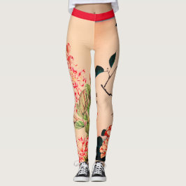 JAPANSE BLOEMKUNST GEDRUKTE LEGGINGS