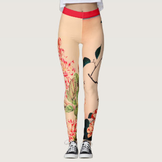 JAPANSE BLOEMKUNST GEDRUKTE LEGGINGS