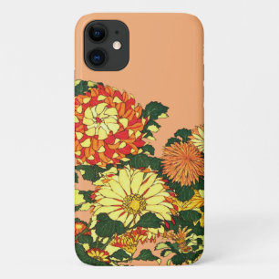 Japanse Bloemrand, Mandarijns Oranje en goud Case-Mate iPhone Case