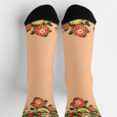 Japanse Bloemrand, Mandarijns Oranje en goud Sokken (Top)