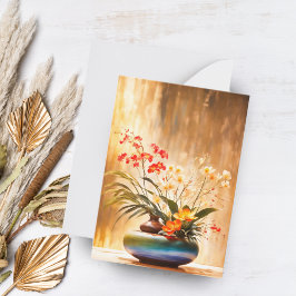 Japanse bloemschikking Ikebana Notitiekaartje