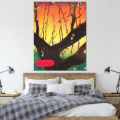Japanse bloesem canvas afdruk (Insitu (Slaapkamer))