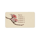 Japanse bloesem etiket (Voorkant)