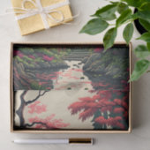 Japanse bloesem in Park Tissuepapier (Geschenk)