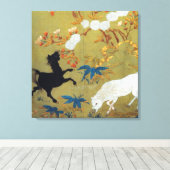  Japanse bloesems voor de foal en de Cherry Canvas Afdruk (Insitu (Houten vloer))