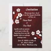 Japanse Blossom Huwelijksuitnodiging Kaart (Voorkant)