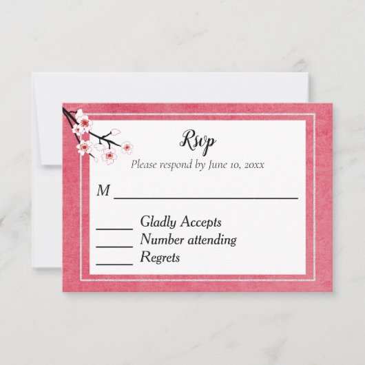 Japanse Blossom RSVP (Voorkant)