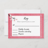 Japanse Blossom RSVP Kaartje (Voorkant)