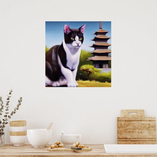 Japanse Bobtail Cat Poster (Keuken)