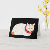 Japanse Bobtail Cat, Shotei Kaart (Gele Bloem)