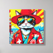 JAPANSE BOBTAIL-GROTE STADSKAT CANVAS AFDRUK (Voorkant)