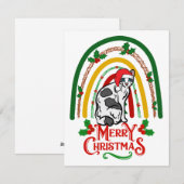 Japanse Bobtail Kat Vrolijk Kerstfeest Feestdagenkaart (Voorkant / Achterkant)